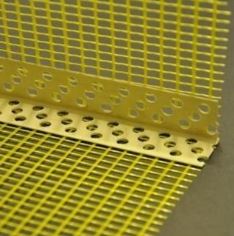 Kantenschutz mit Gewebe  gelb - Kunststoff 2,45 m