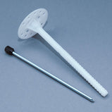 Dämmstoffdübel mit Stahlnagel mit verlängerte Spreizzone von 7 cm bis 40 cm